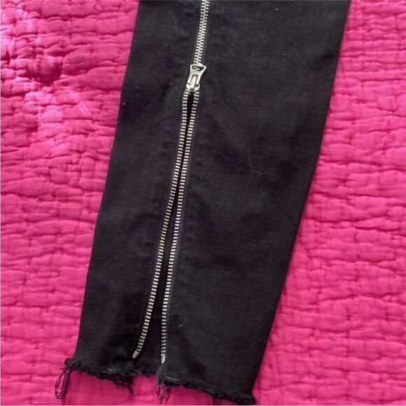 Tag & Bone Black Skinny Jeans with front zippers, size 28 - Picture 3 of 9